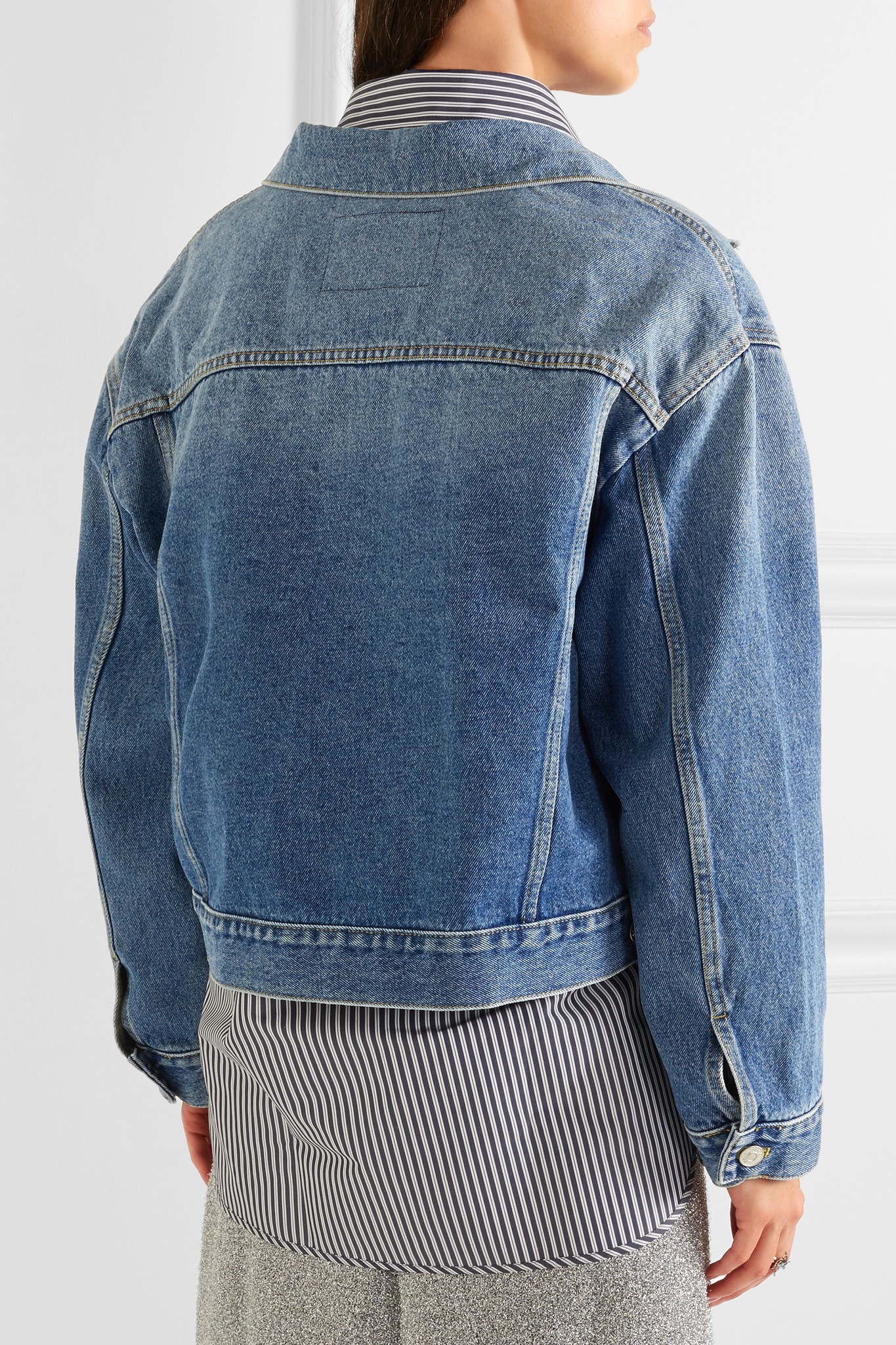 Balenciaga Swing Oversized Denim Jacket Lyst